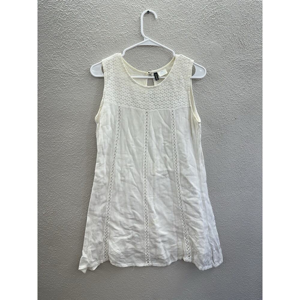 Manhattan Blues Womens Dress Size Small White Sleeveless Cloth